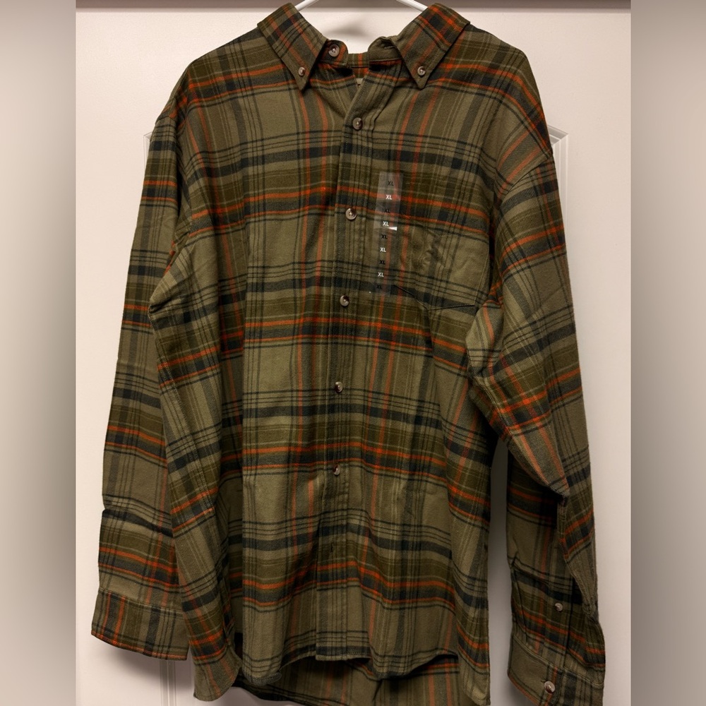 NEW - RedHead Olive and Orange Flannel